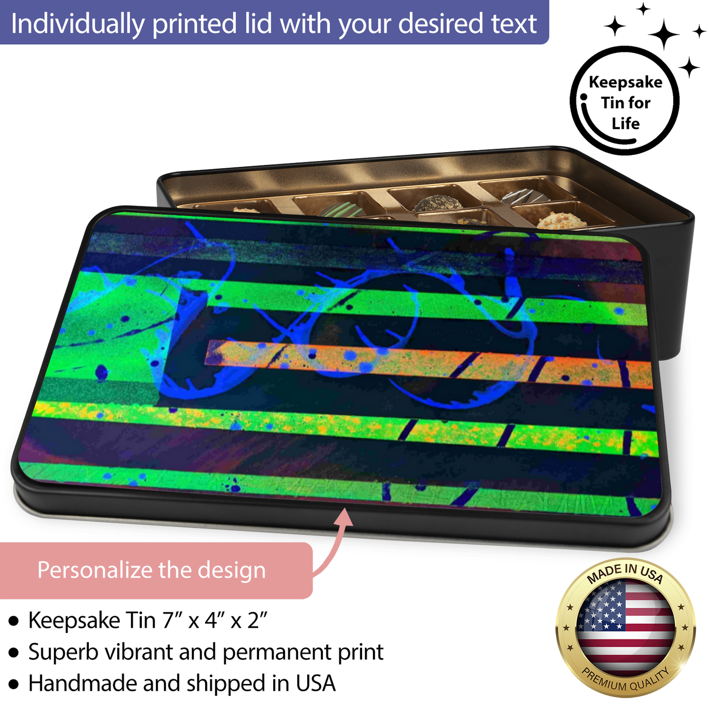 Gavin Scott Chocolate Truffle Keepsake Gift Tin (12 Count)