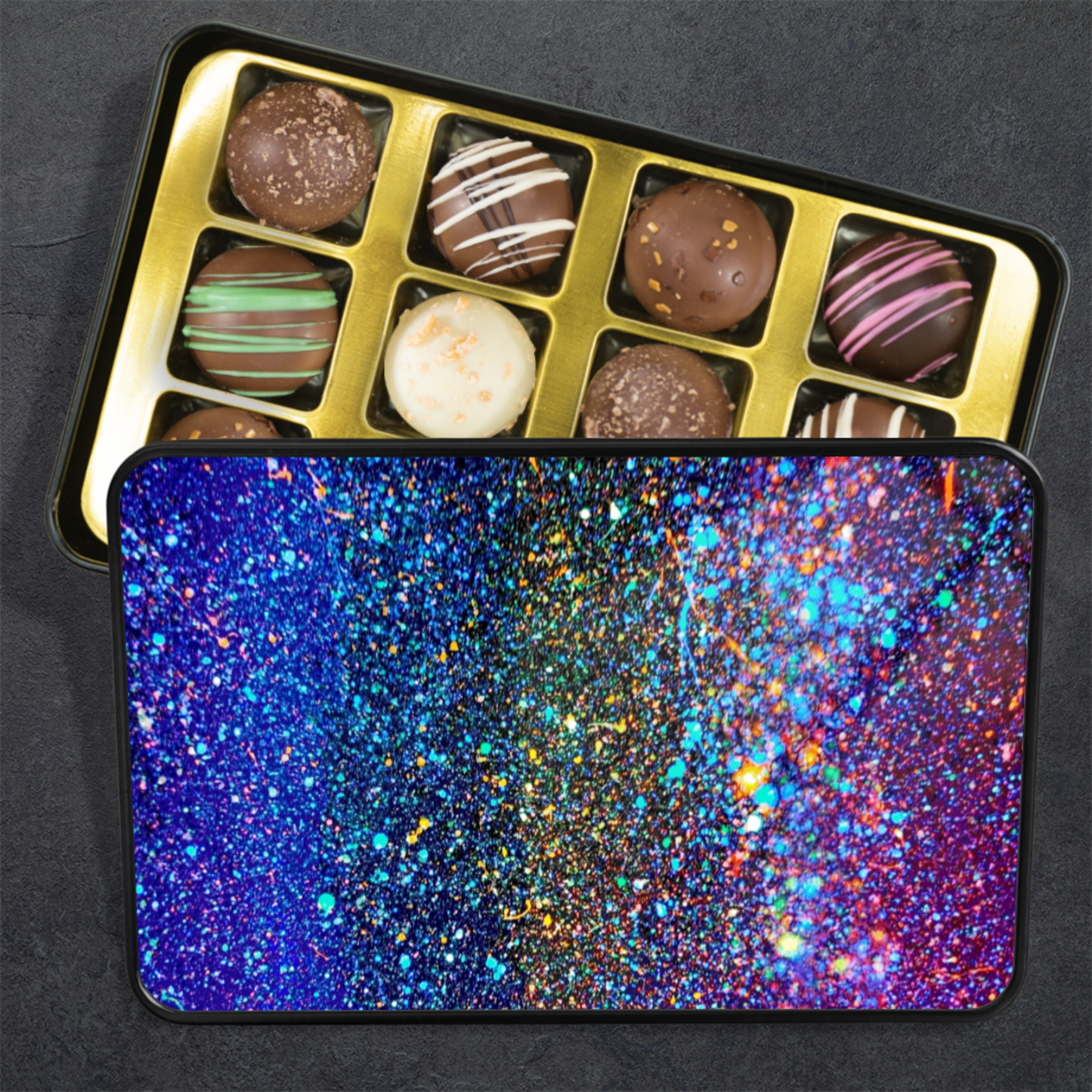 Gavin Scott Chocolate Truffle Keepsake Gift Tin (12 Count)
