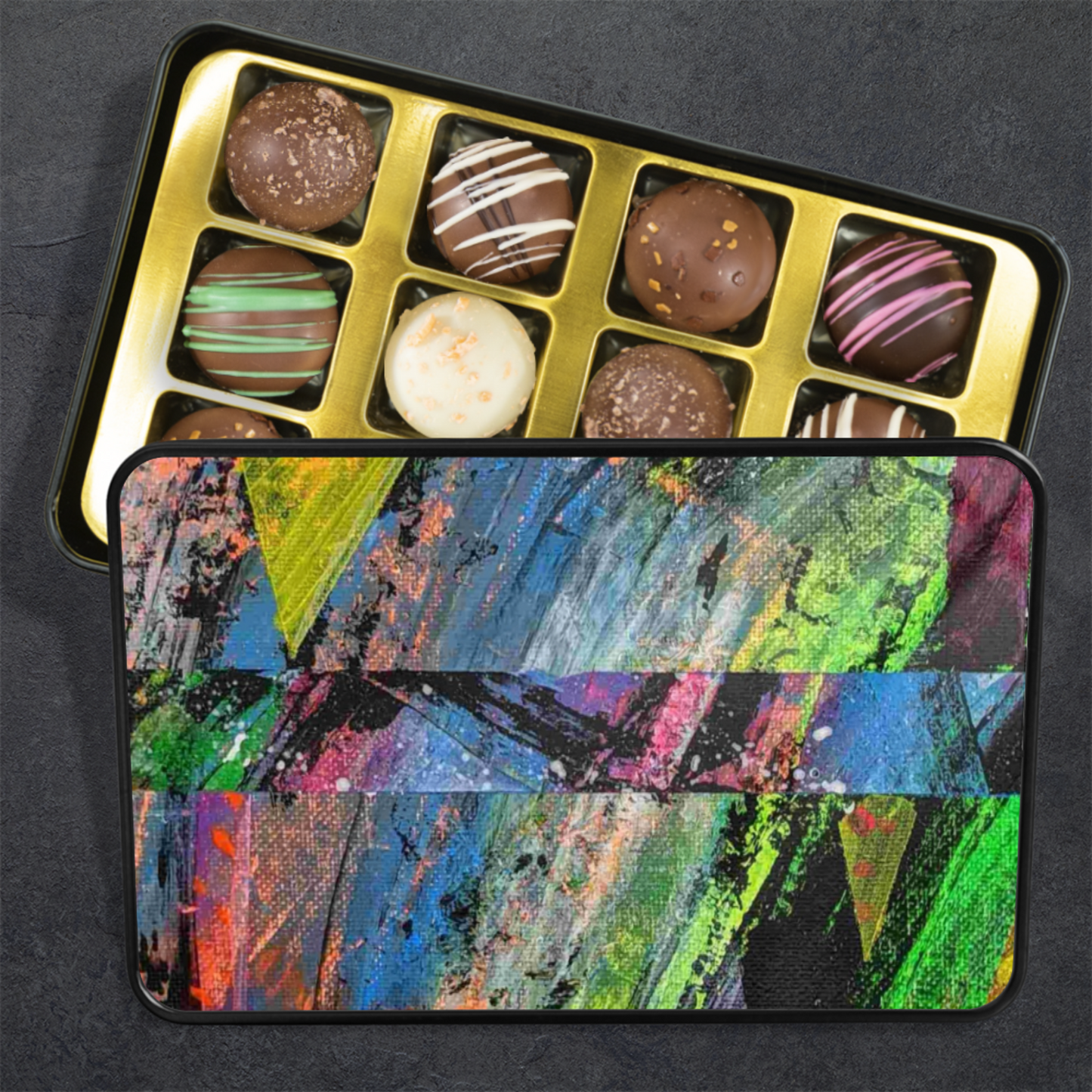Gavin Scott Chocolate Truffle Keepsake Gift Tin (12 Count)