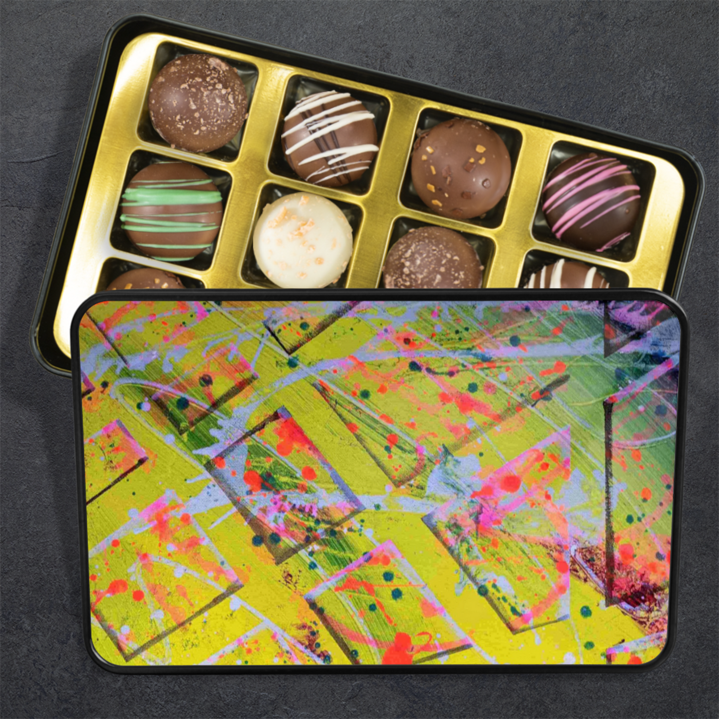 Gavin Scott Chocolate Truffle Keepsake Gift Tin (12 Count)