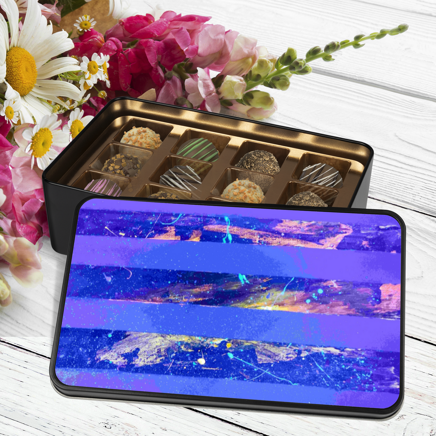 Gavin Scott Chocolate Truffle Keepsake Gift Tin (12 Count)