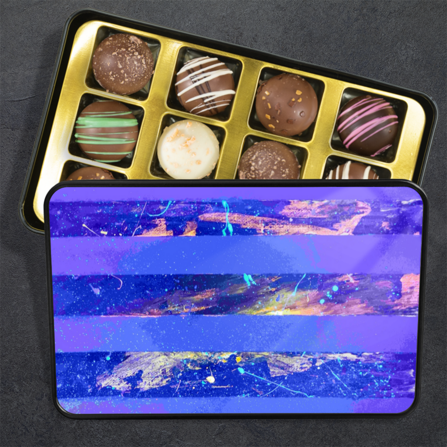 Gavin Scott Chocolate Truffle Keepsake Gift Tin (12 Count)