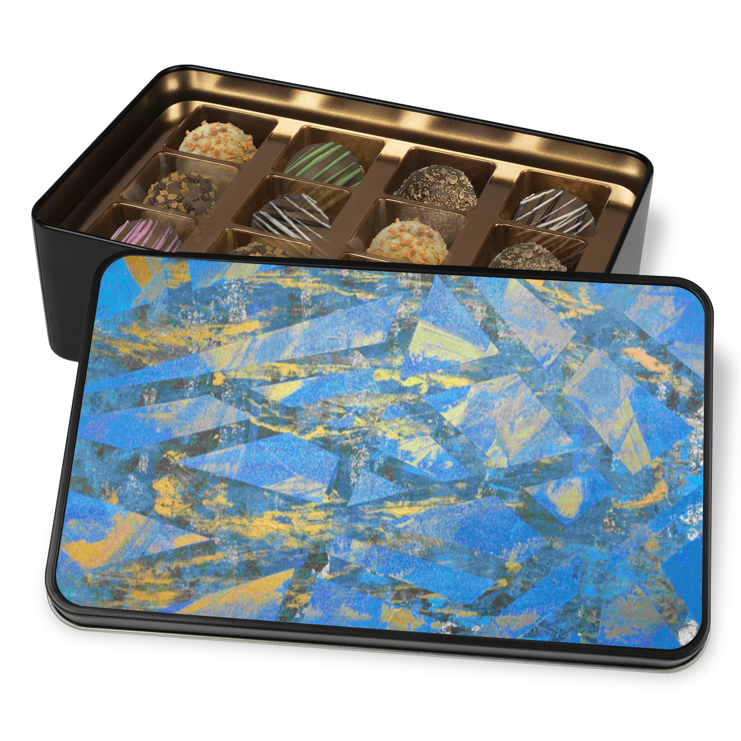 Gavin Scott Chocolate Truffle Keepsake Gift Tin (12 Count)