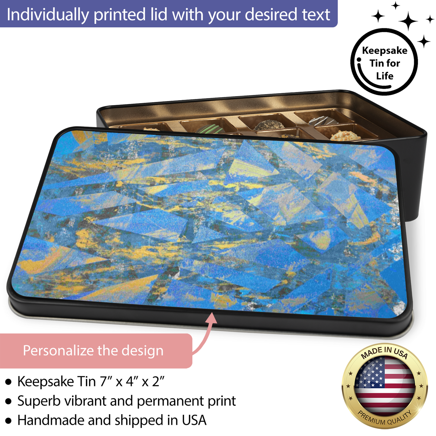 Gavin Scott Chocolate Truffle Keepsake Gift Tin (12 Count)