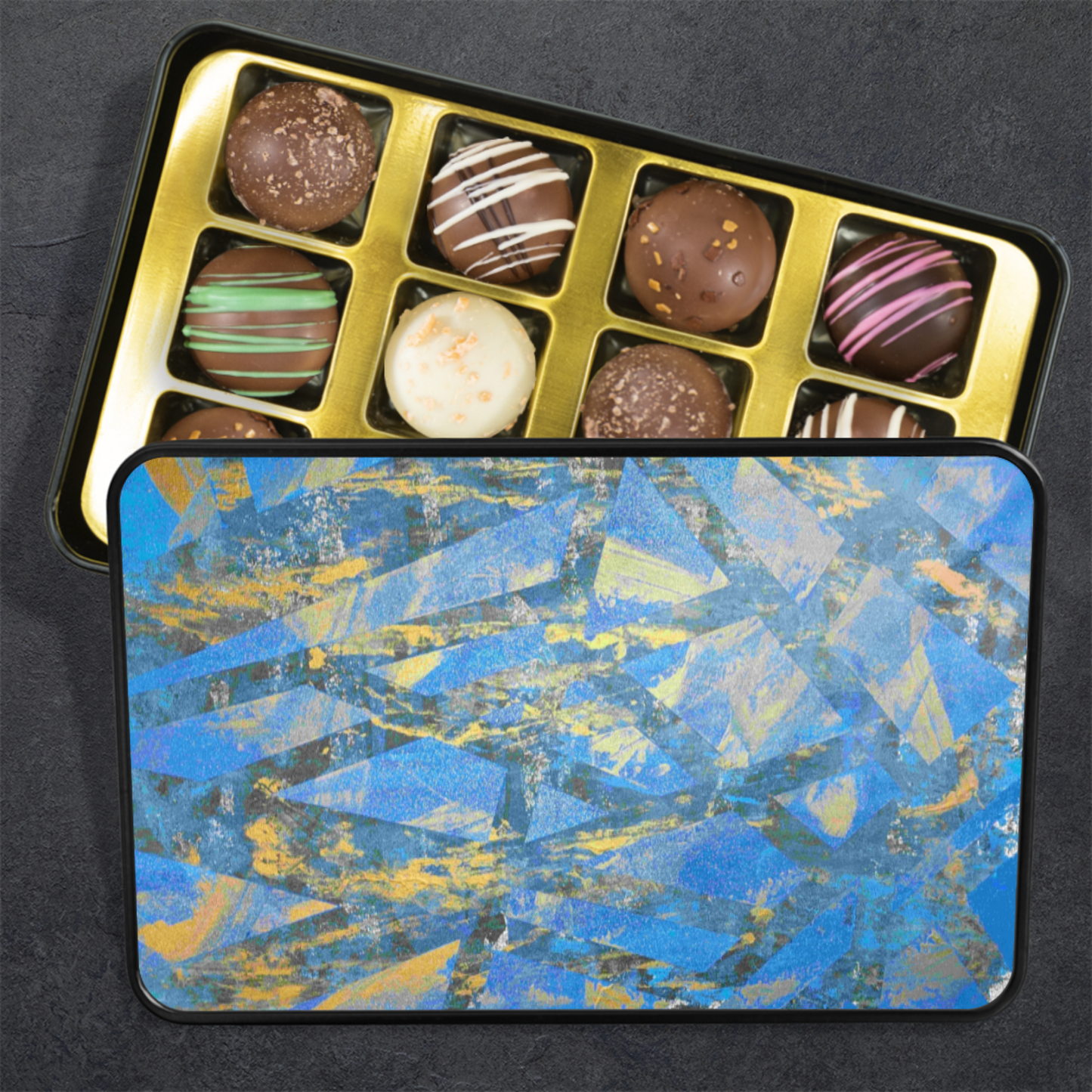 Gavin Scott Chocolate Truffle Keepsake Gift Tin (12 Count)