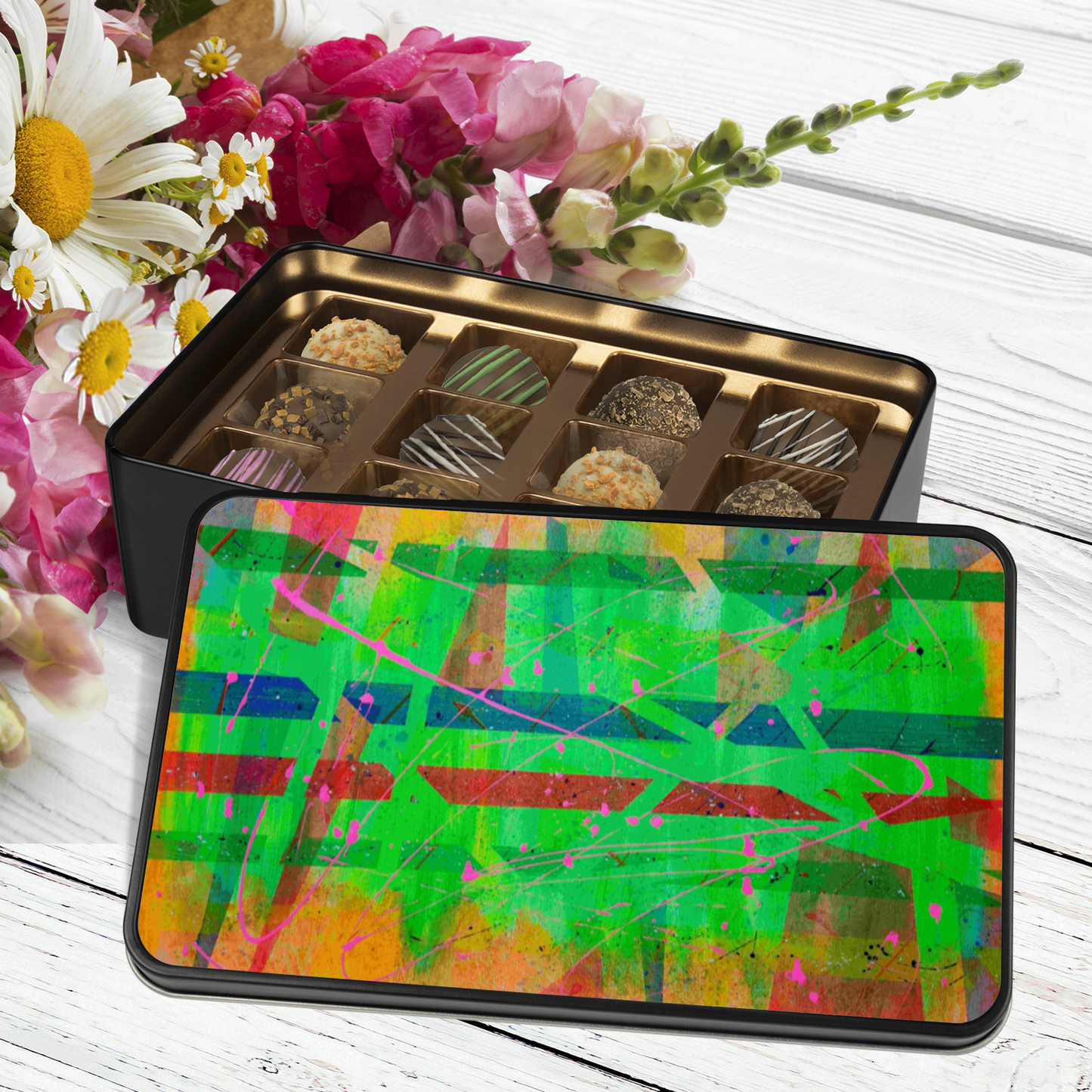 Gavin Scott Chocolate Truffle Keepsake Gift Tin (12 Count)