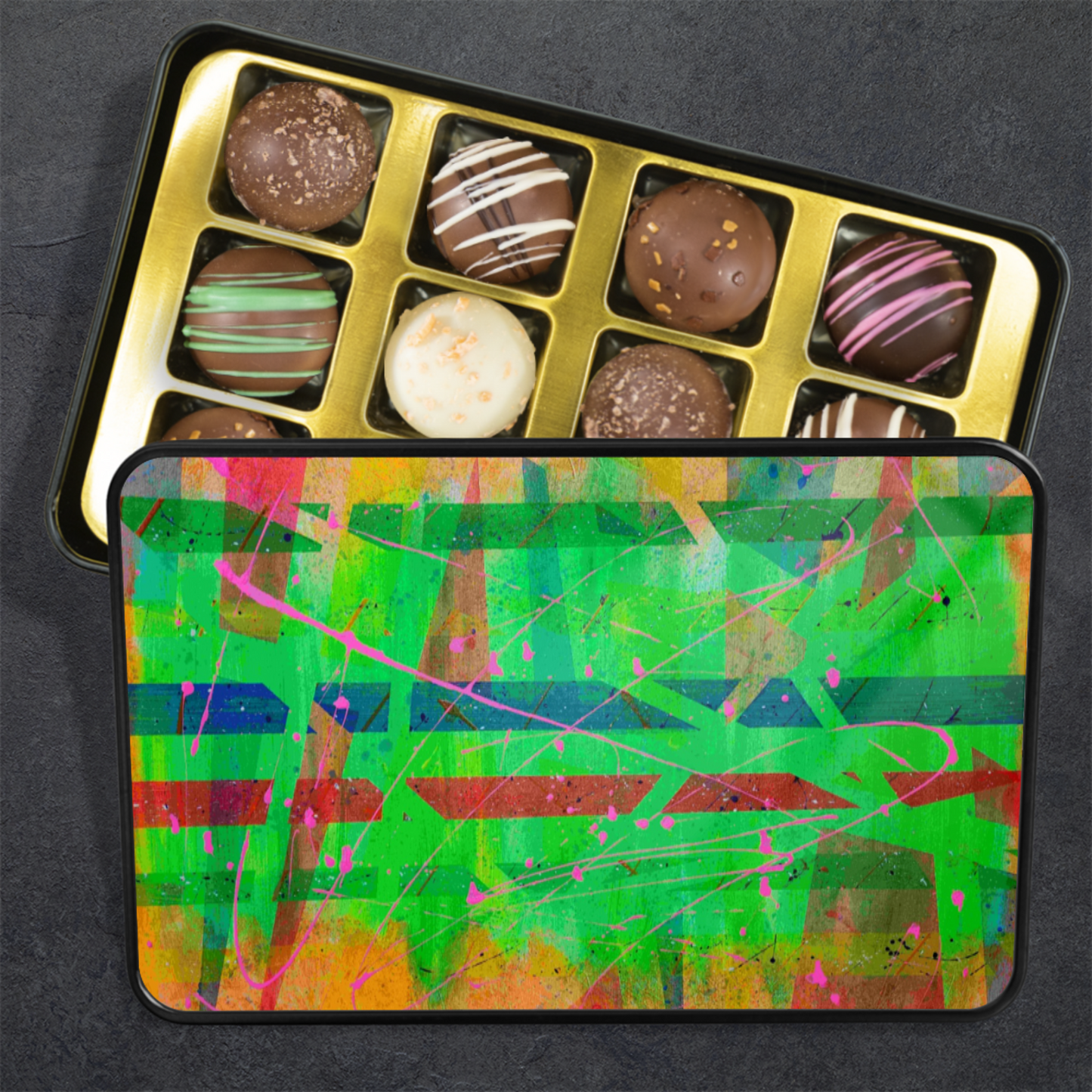 Gavin Scott Chocolate Truffle Keepsake Gift Tin (12 Count)