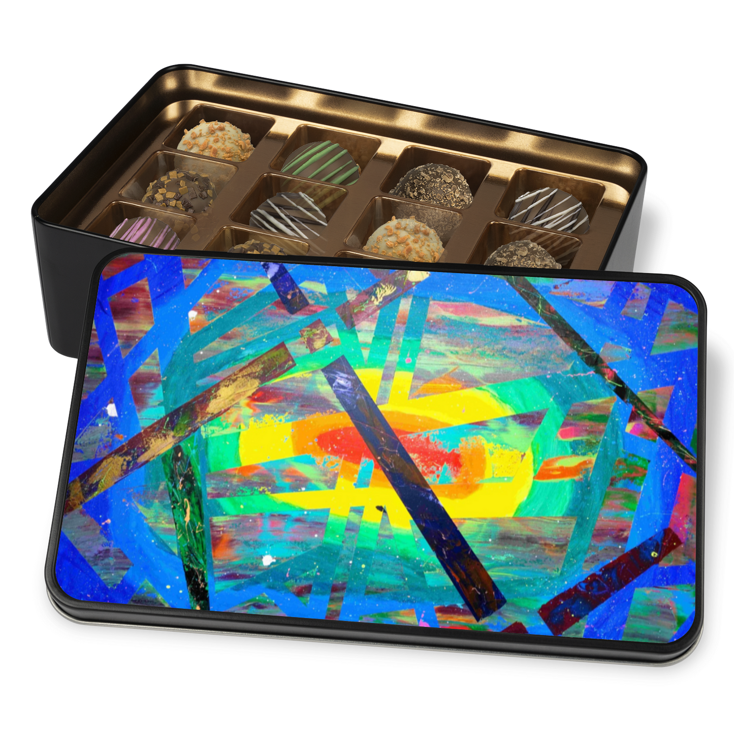 Gavin Scott Chocolate Truffle Keepsake Gift Tin (12 Count)