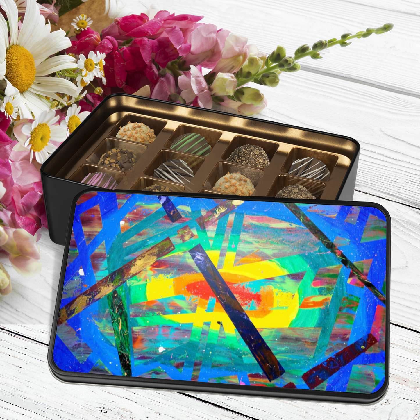 Gavin Scott Chocolate Truffle Keepsake Gift Tin (12 Count)