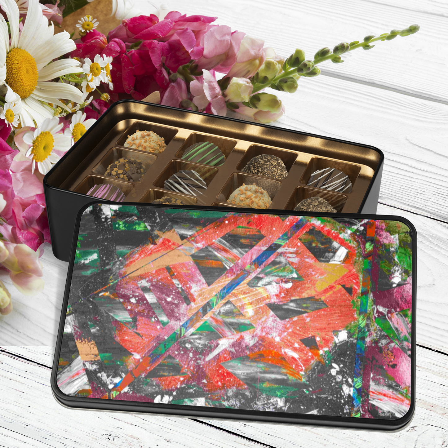 Gavin Scott Chocolate Truffle Keepsake Gift Tin (12 Count)