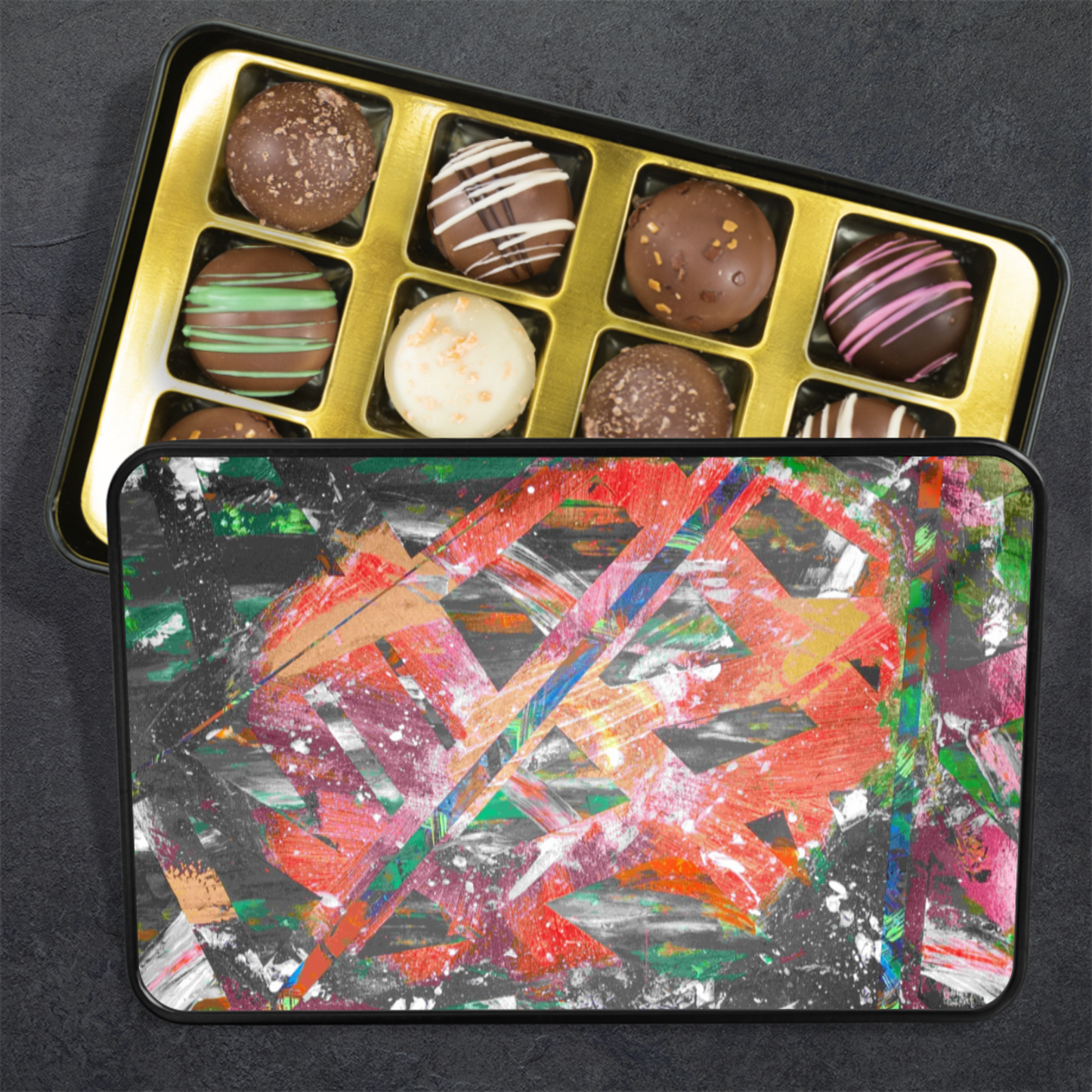 Gavin Scott Chocolate Truffle Keepsake Gift Tin (12 Count)