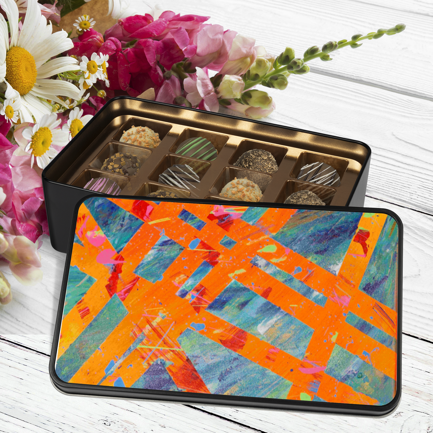 Gavin Scott Chocolate Truffle Keepsake Gift Tin (12 Count)