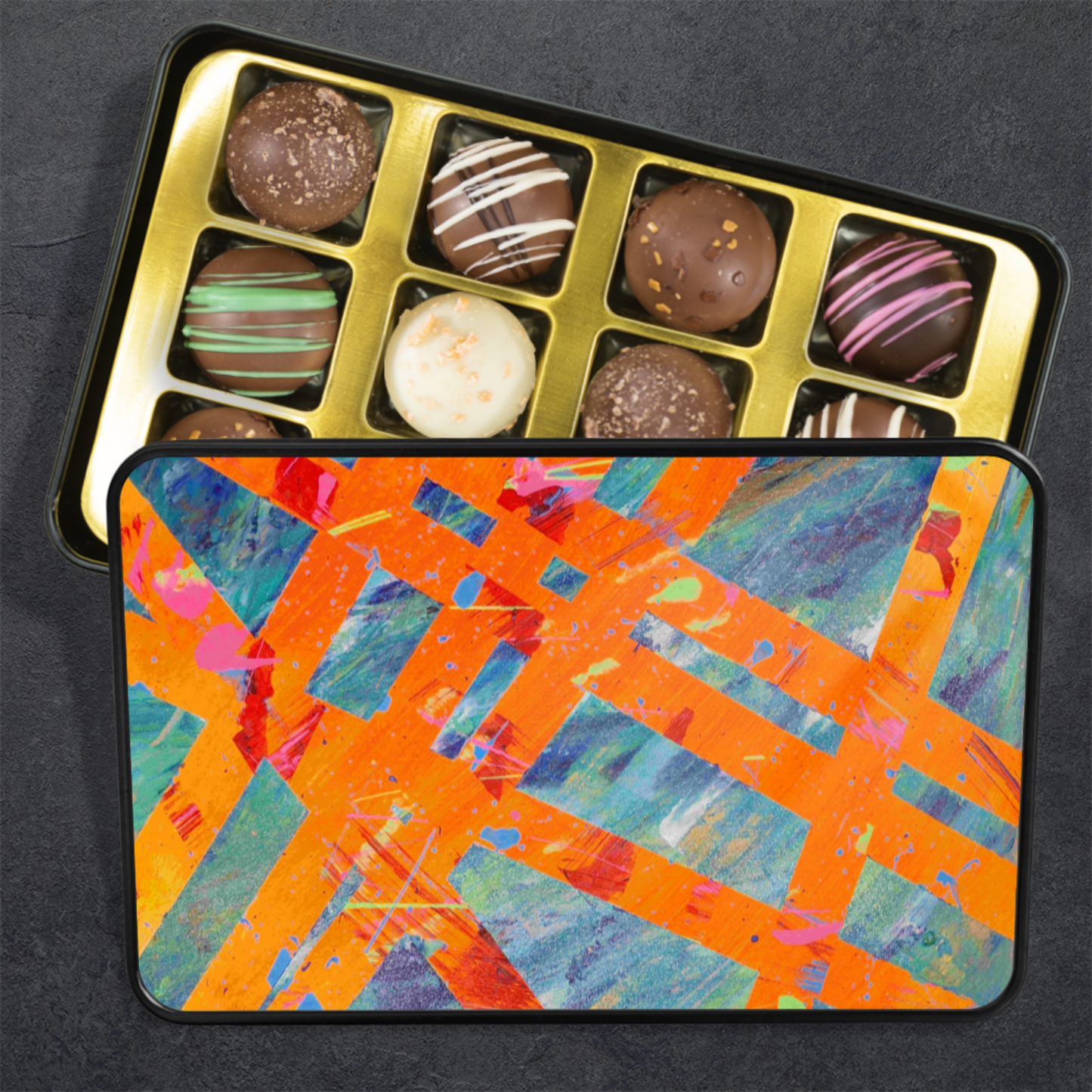Gavin Scott Chocolate Truffle Keepsake Gift Tin (12 Count)
