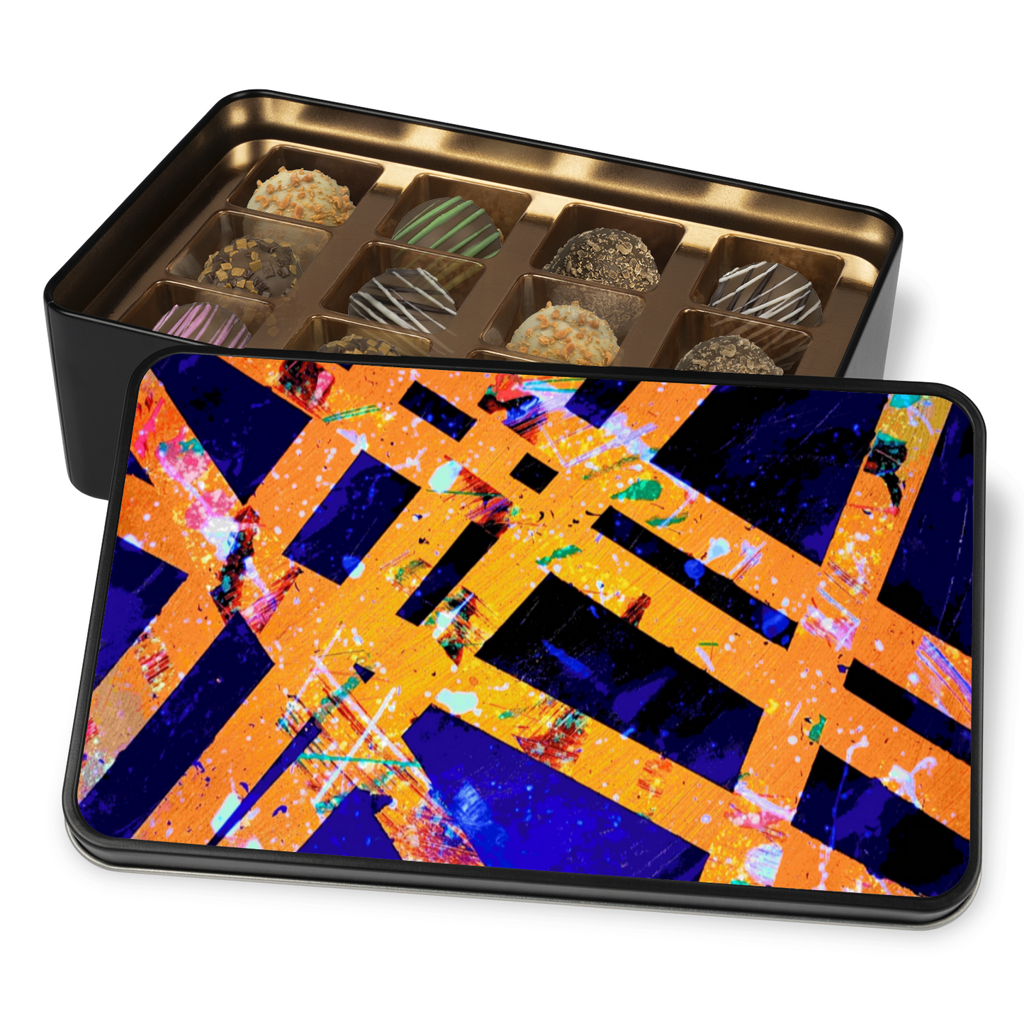 Gavin Scott Chocolate Truffle Keepsake Gift Tin (12 Count)