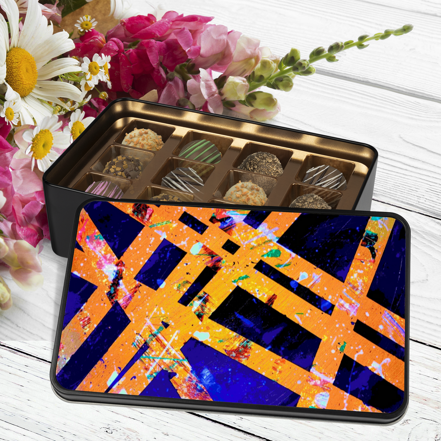 Gavin Scott Chocolate Truffle Keepsake Gift Tin (12 Count)