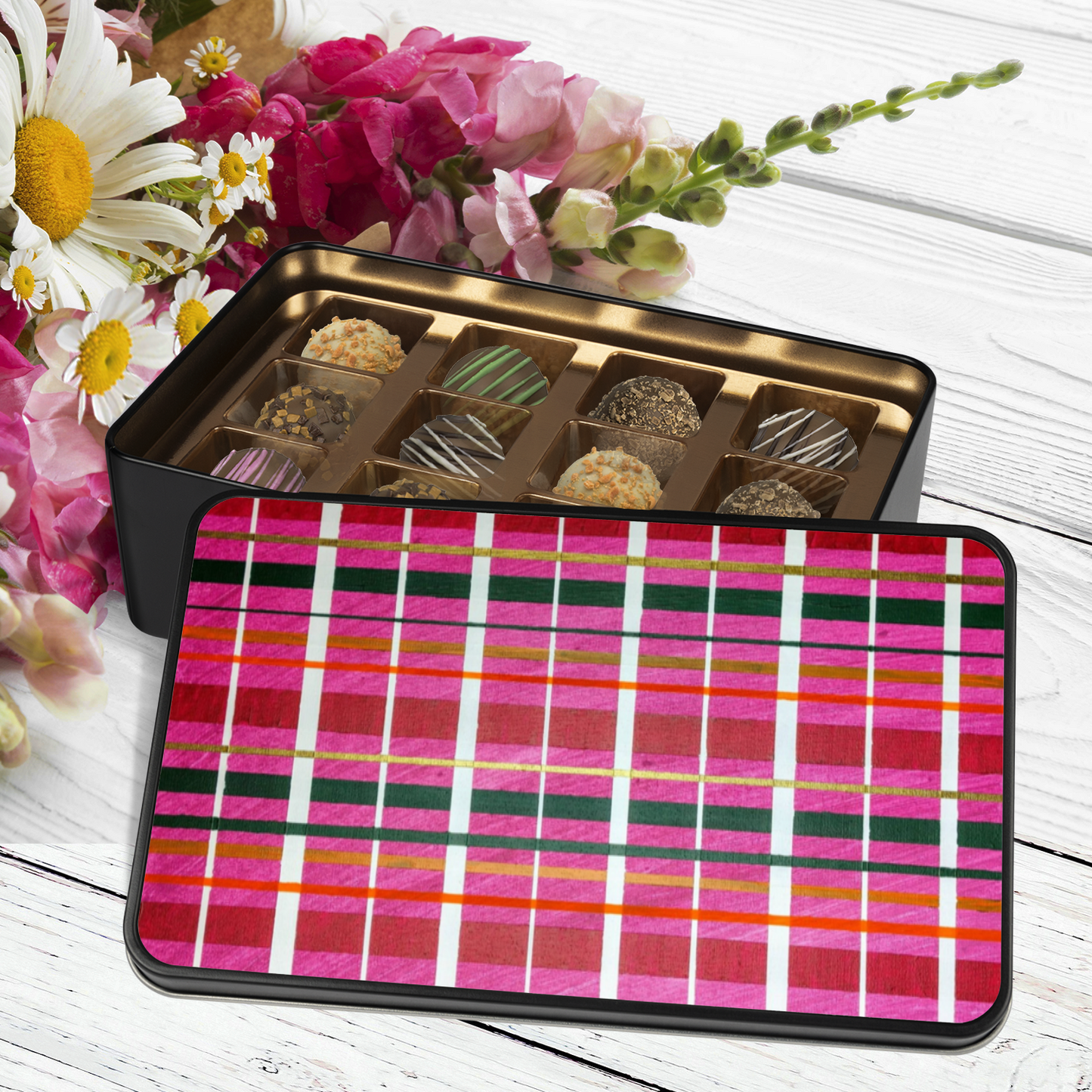 Gavin Scott Chocolate Truffle Keepsake Gift Tin (12 Count)