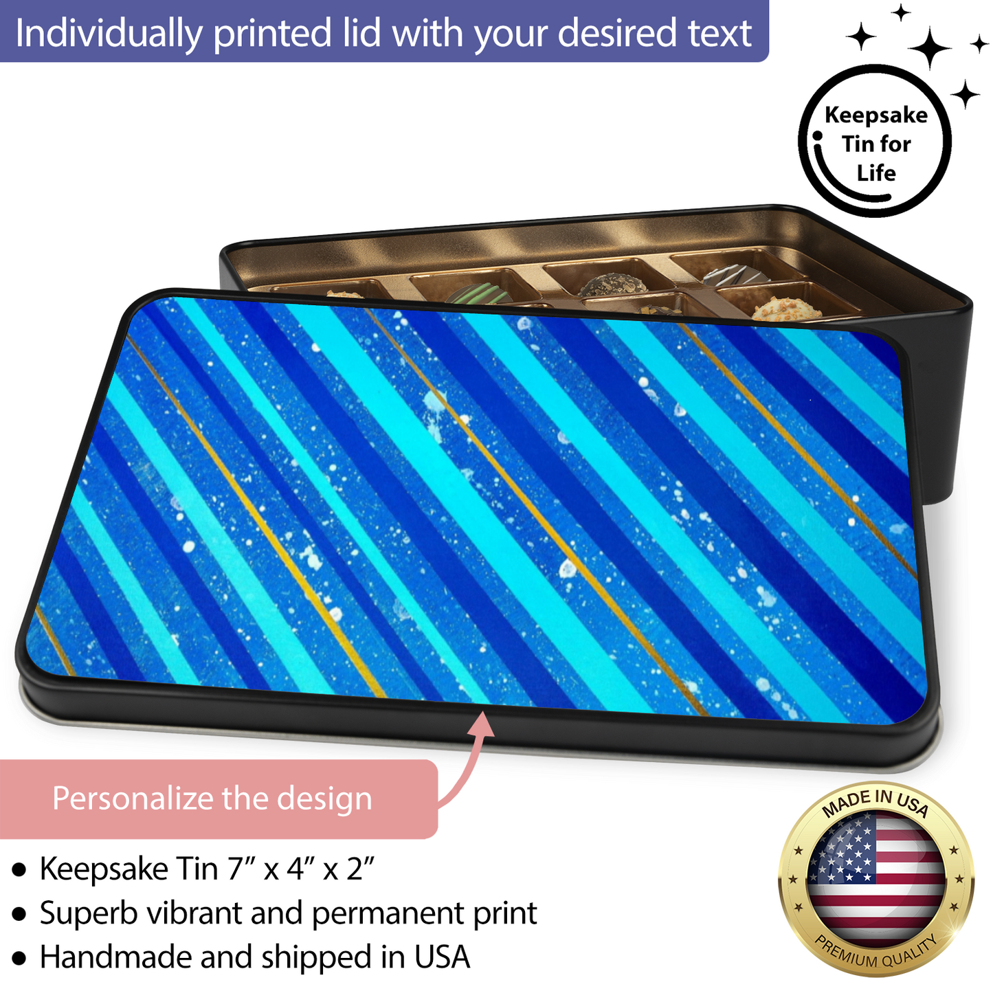 Gavin Scott Chocolate Truffle Keepsake Gift Tin (12 Count)