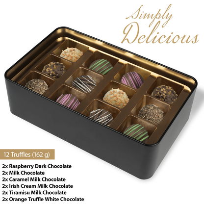 Gavin Scott Chocolate Truffle Keepsake Gift Tin (12 Count)