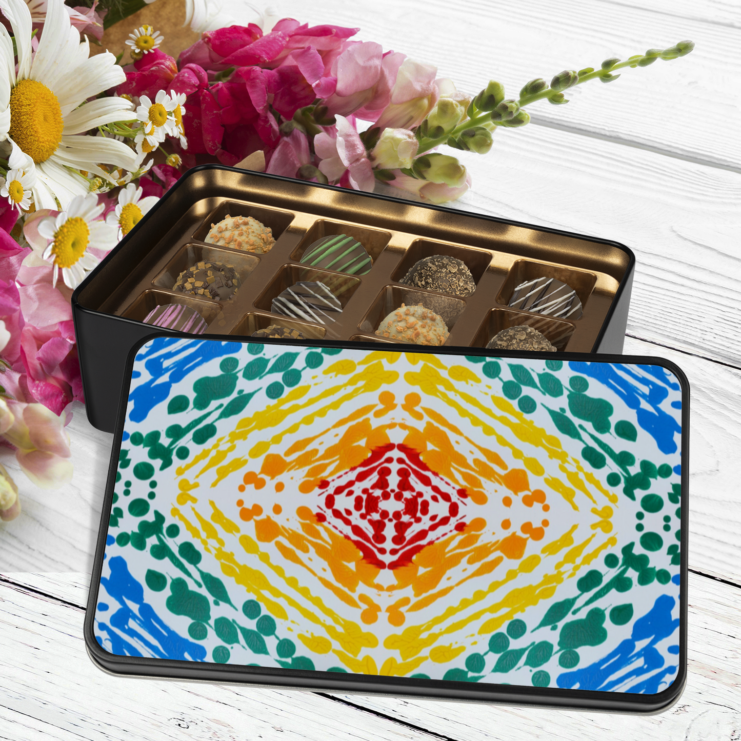 Gavin Scott Chocolate Truffle Keepsake Gift Tin (12 Count)