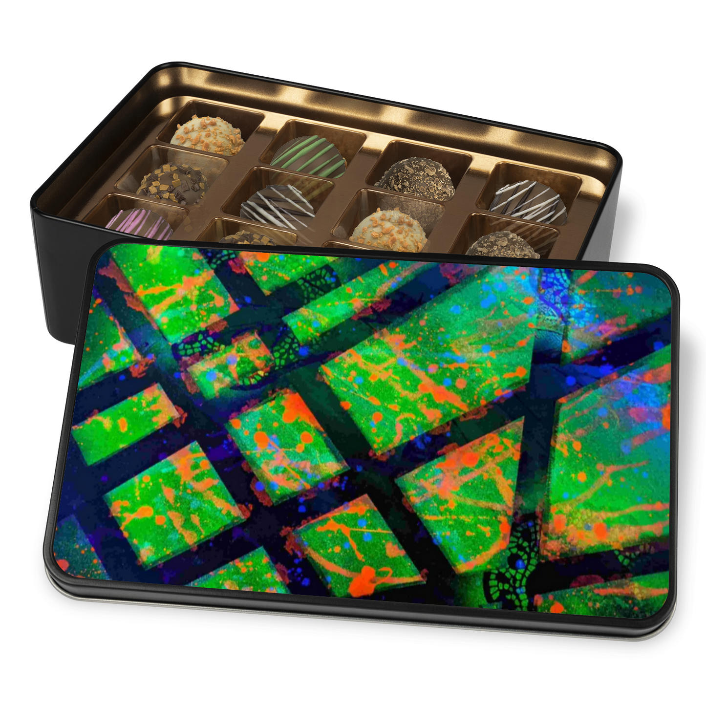 Gavin Scott Chocolate Truffle Keepsake Gift Tin (12 Count)