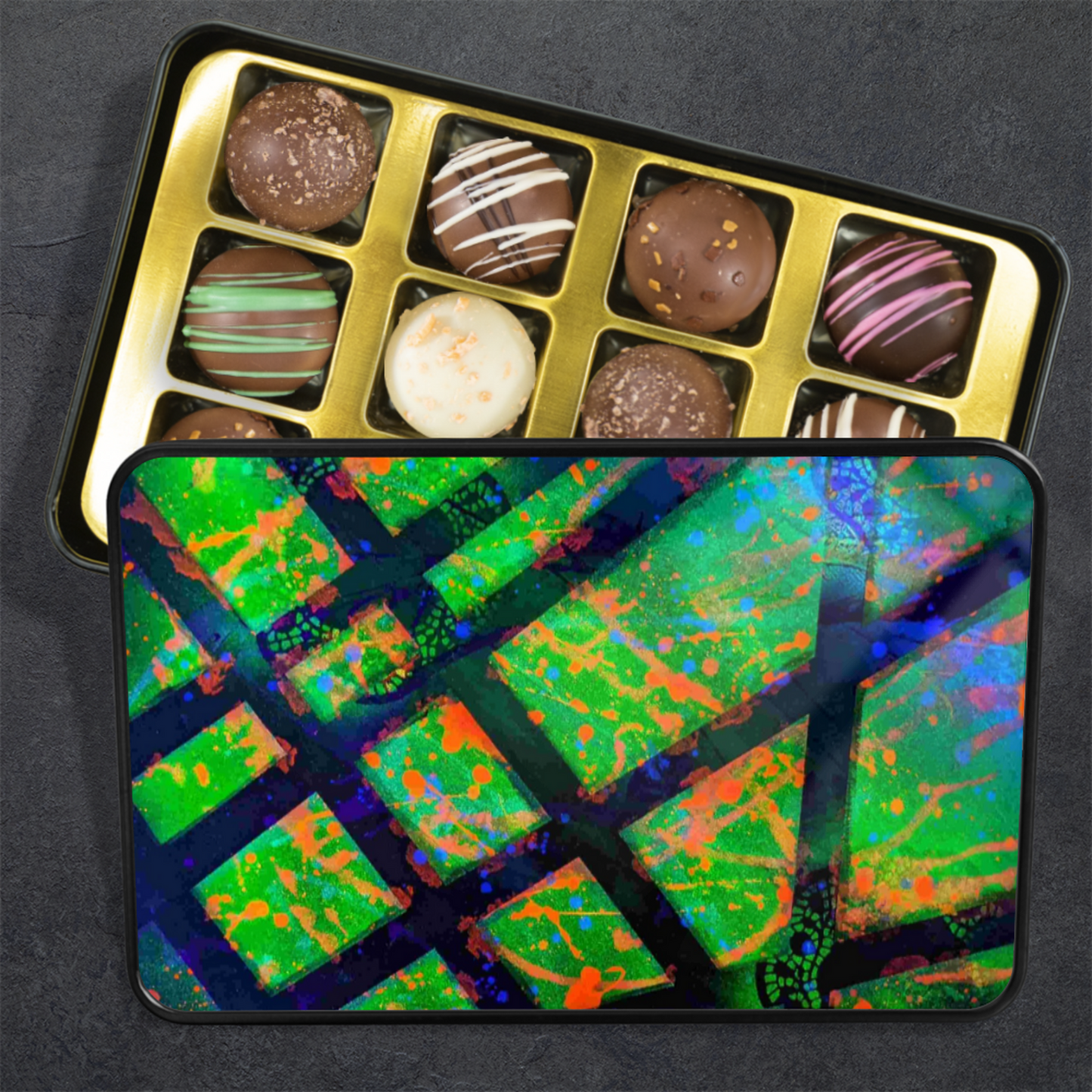 Gavin Scott Chocolate Truffle Keepsake Gift Tin (12 Count)