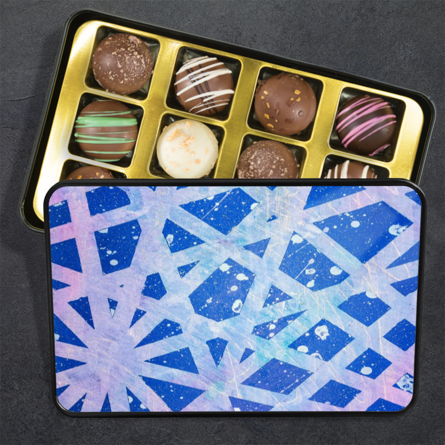 Gavin Scott Chocolate Truffle Keepsake Gift Tin (12 Count)