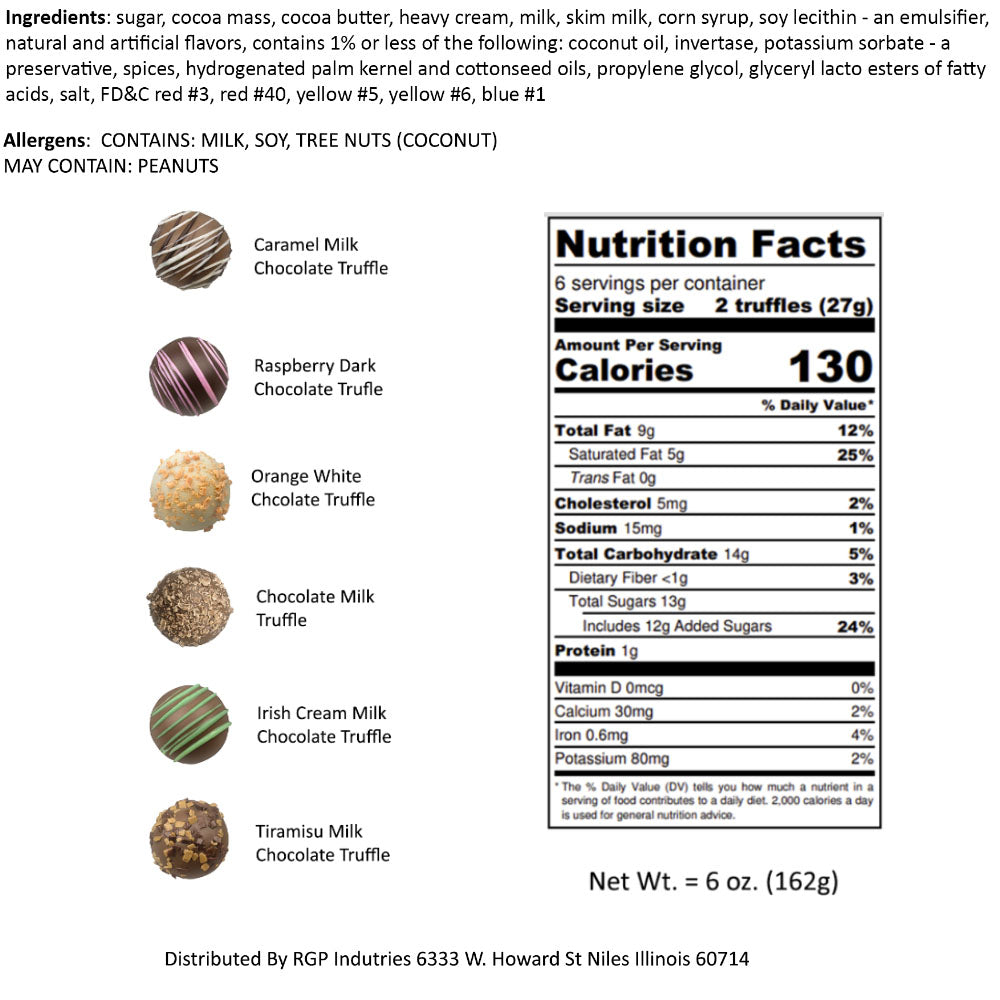 Gavin Scott Chocolate Truffle Keepsake Gift Tin (12 Count)