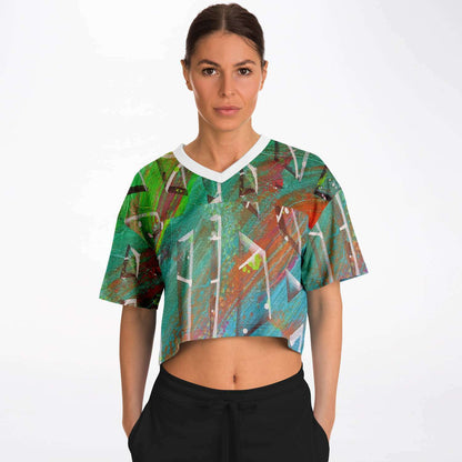 Gavin Scott Cropped Football Jersey w/Black Collar (Femme XS-XL)