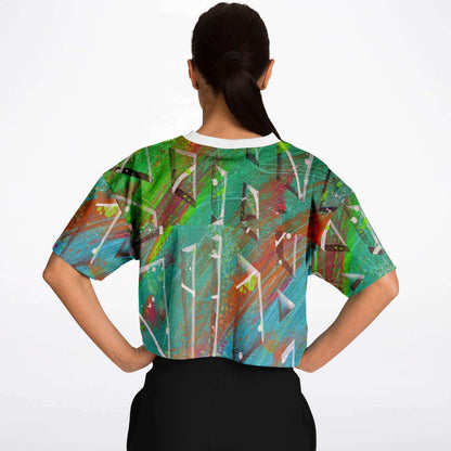 Gavin Scott Cropped Football Jersey w/Black Collar (Femme XS-XL)