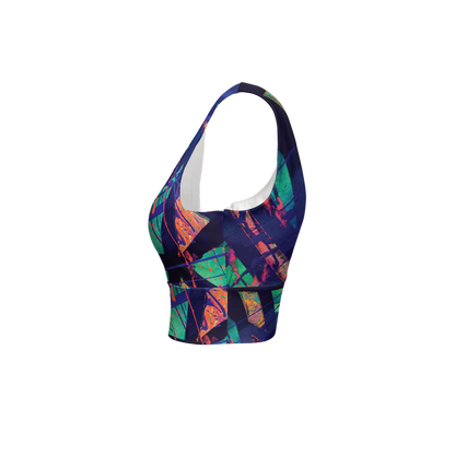 Gavin Scott Longline V-Shape-Back Sports Bra-Butter Soft Texture