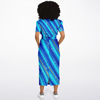 Gavin Scott Cropped Top & Full Skirt Set (Femme XS-XL)