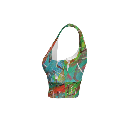 Gavin Scott Longline V-Shape-Back Sports Bra-Butter Soft Texture