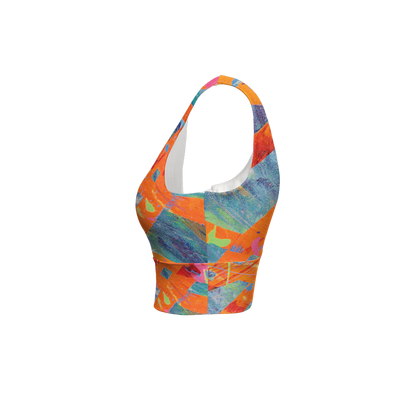 Gavin Scott Longline V-Shape-Back Sports Bra-Butter Soft Texture