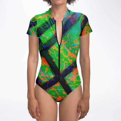 Gavin Scott Short Sleeve Festival Catsuit w/UPF 50+ Sun Protection (Femme XS-XL)