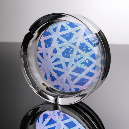 Gavin Scott Round Glass Ashtray with 3 Slots