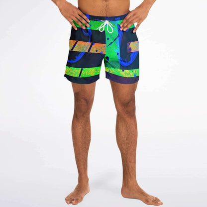 Gavin Scott Square Cut Swim Trunks (Masc XS-3XL)
