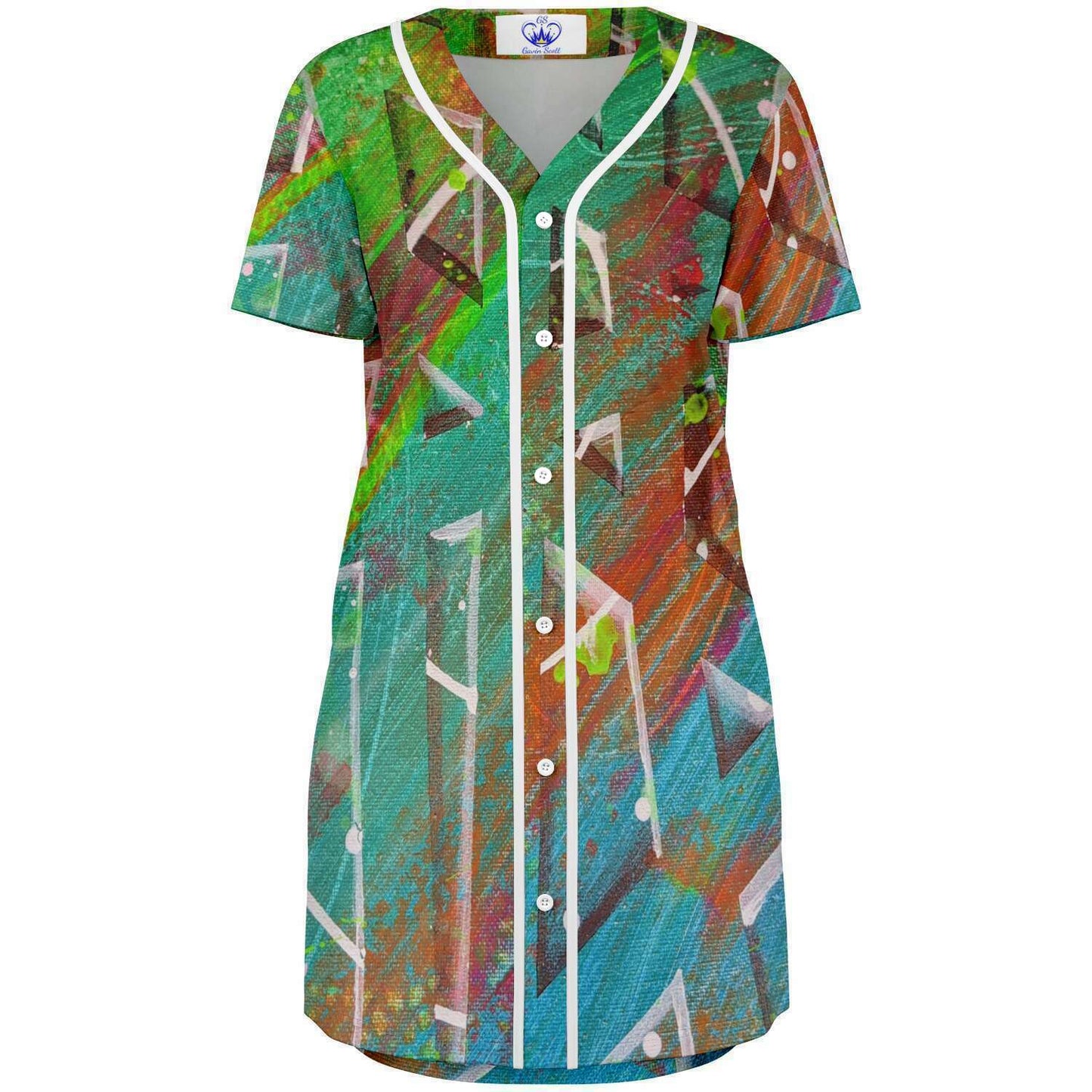 Gavin Scott Baseball Jersey Dress (Femme XS-4XL)