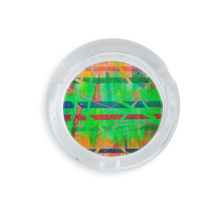 Gavin Scott Round Glass Ashtray with 3 Slots