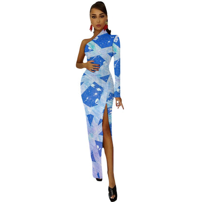 Gavin Scott Half Sleeve Slit Dress (Femme XS-L)