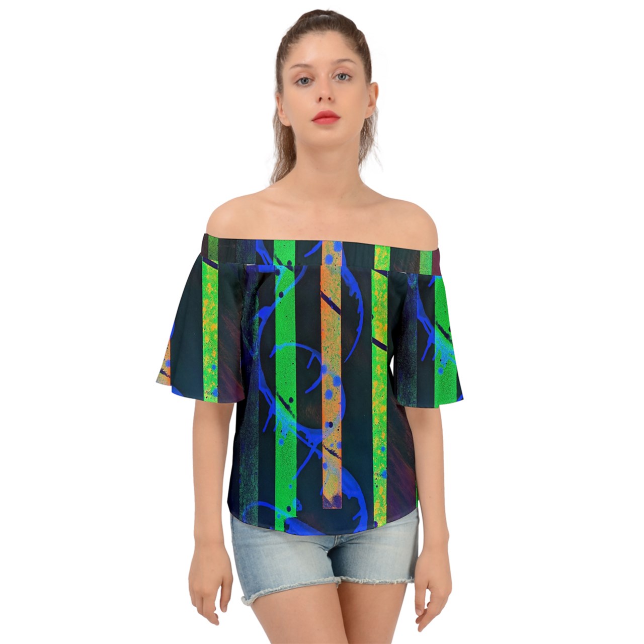 Gavin Scott Off The Shoulder Short Sleeve Top (Femme XS-3XL)