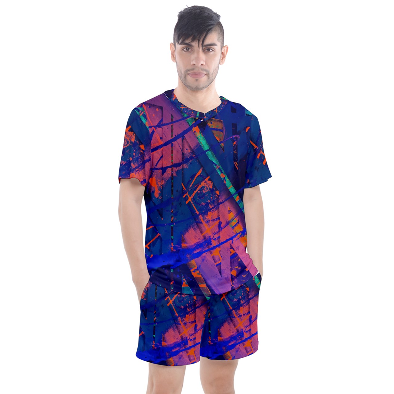 Gavin Scott Mesh Tee and Shorts Set (Masc XS-3XL)