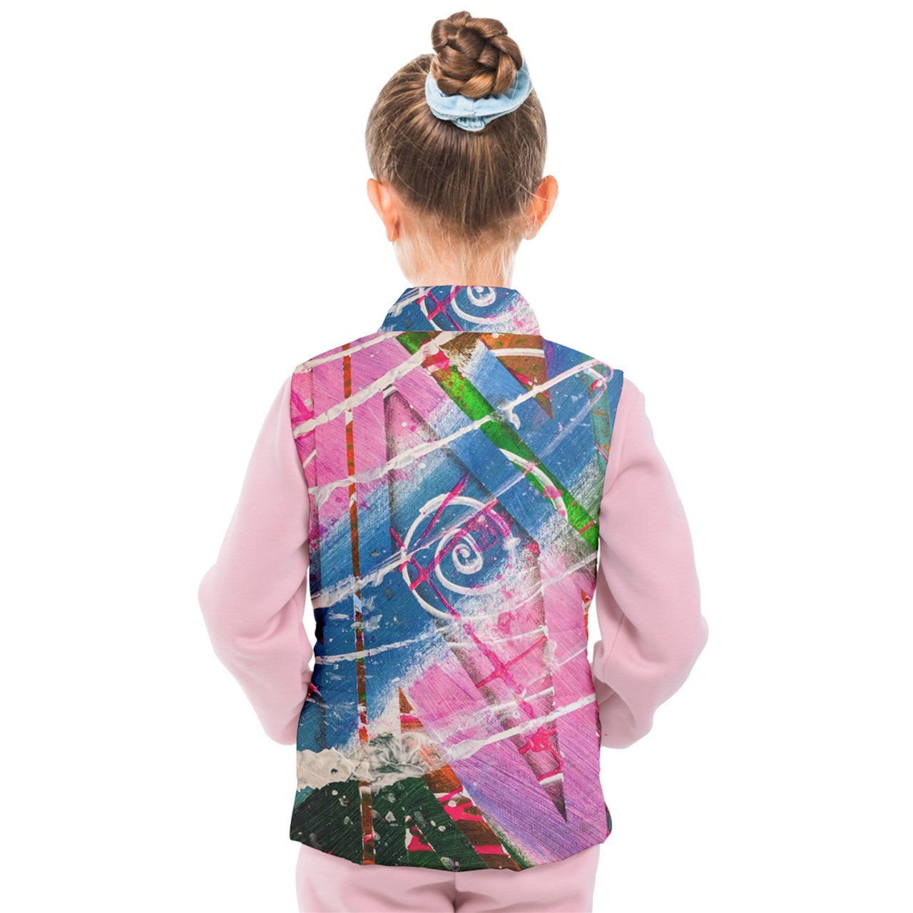 Gavin Scott Puffer Vest w/Black Lining & Blue Zipper (Youth/Petite Genderless 2-16)