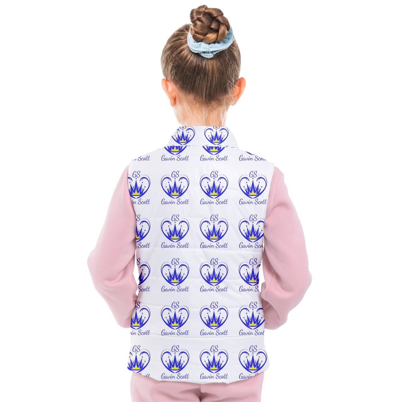 Gavin Scott ICONIC Puffer Vest w/White Lining (Youth/Petite Genderless 2-16)