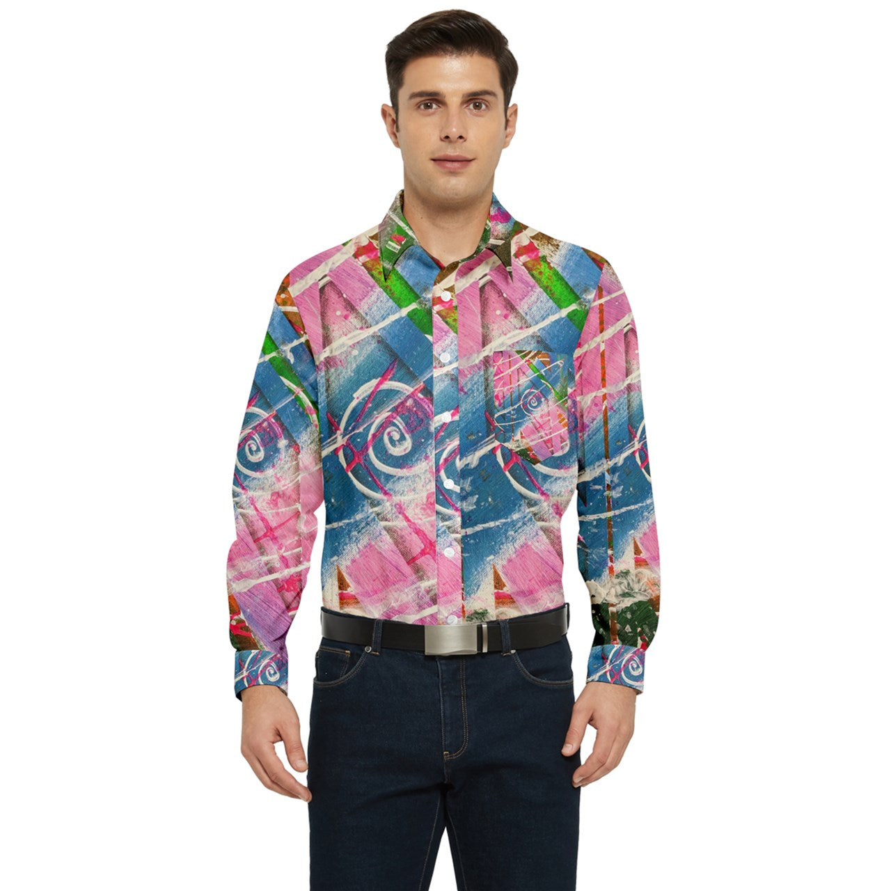 Gavin Scott Long Sleeve Dress Shirt w/Chest Pocket (Masc XS-5XL)