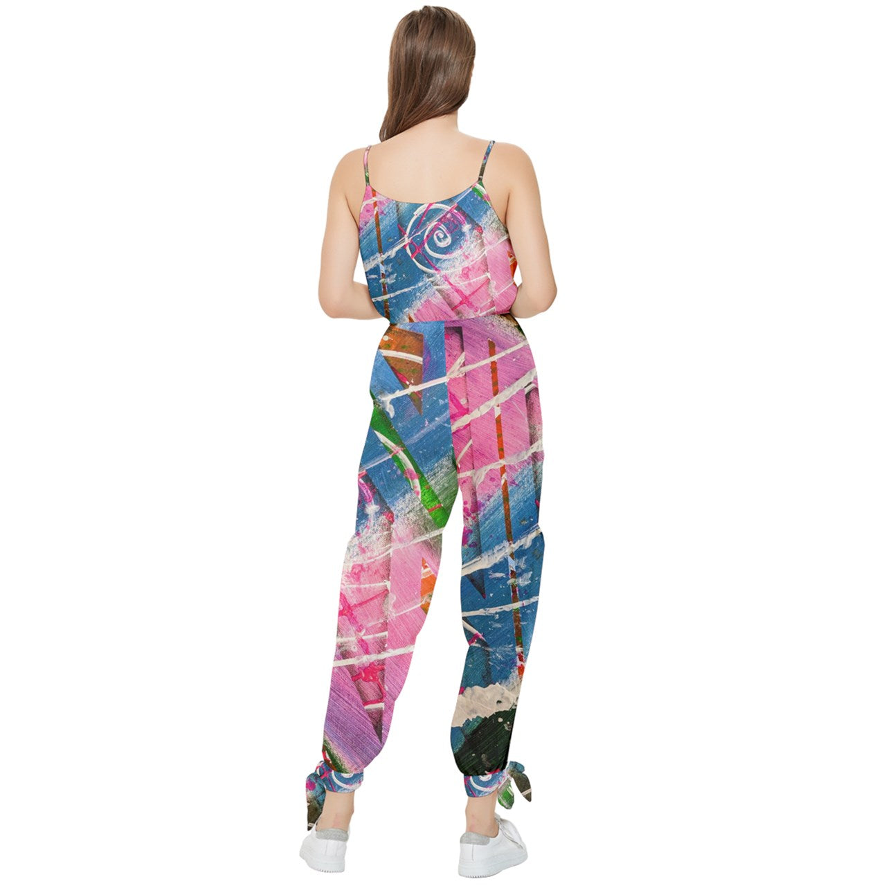 Gavin Scott Sleeveless Jumpsuit with Ankle Ties (Femme XS-5XL)