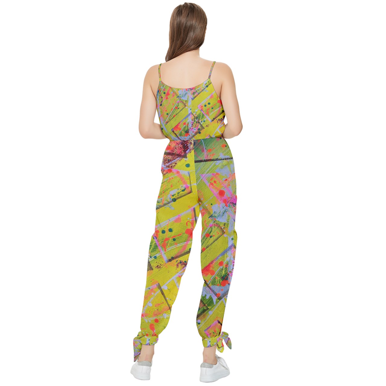 Gavin Scott Sleeveless Jumpsuit with Ankle Ties (Femme XS-5XL)