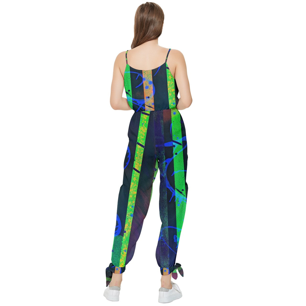 Gavin Scott Sleeveless Jumpsuit with Ankle Ties (Femme XS-5XL)