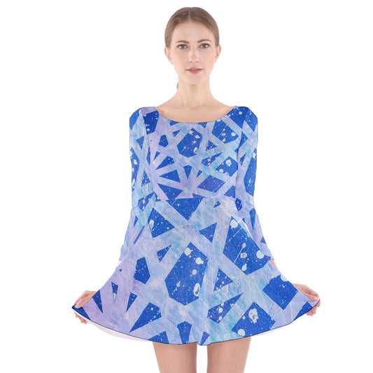 Gavin Scott Long Sleeve Velvet Skater Dress (Femme XS-3XL)
