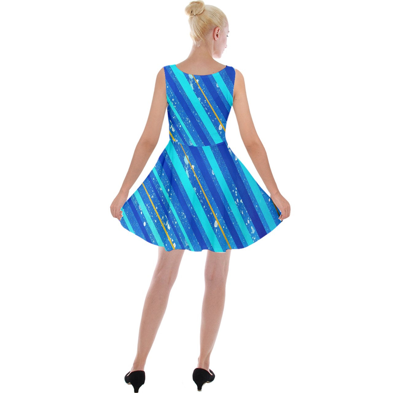 Gavin Scott Sleeveless Velvet Skater Dress (Femme XL-5XL)