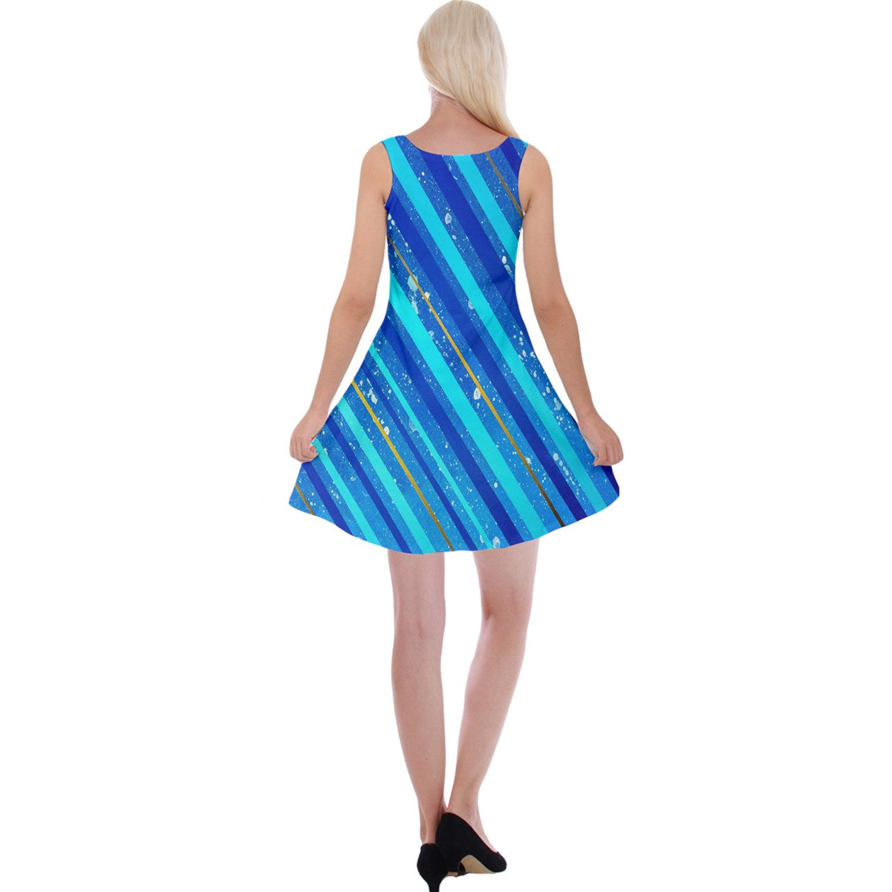 Gavin Scott Reversible Velvet Sleeveless Dress (Femme XS-5XL)